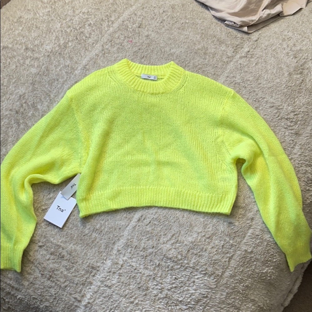 COPY - Aritzia Yellow Knitted Crop Top